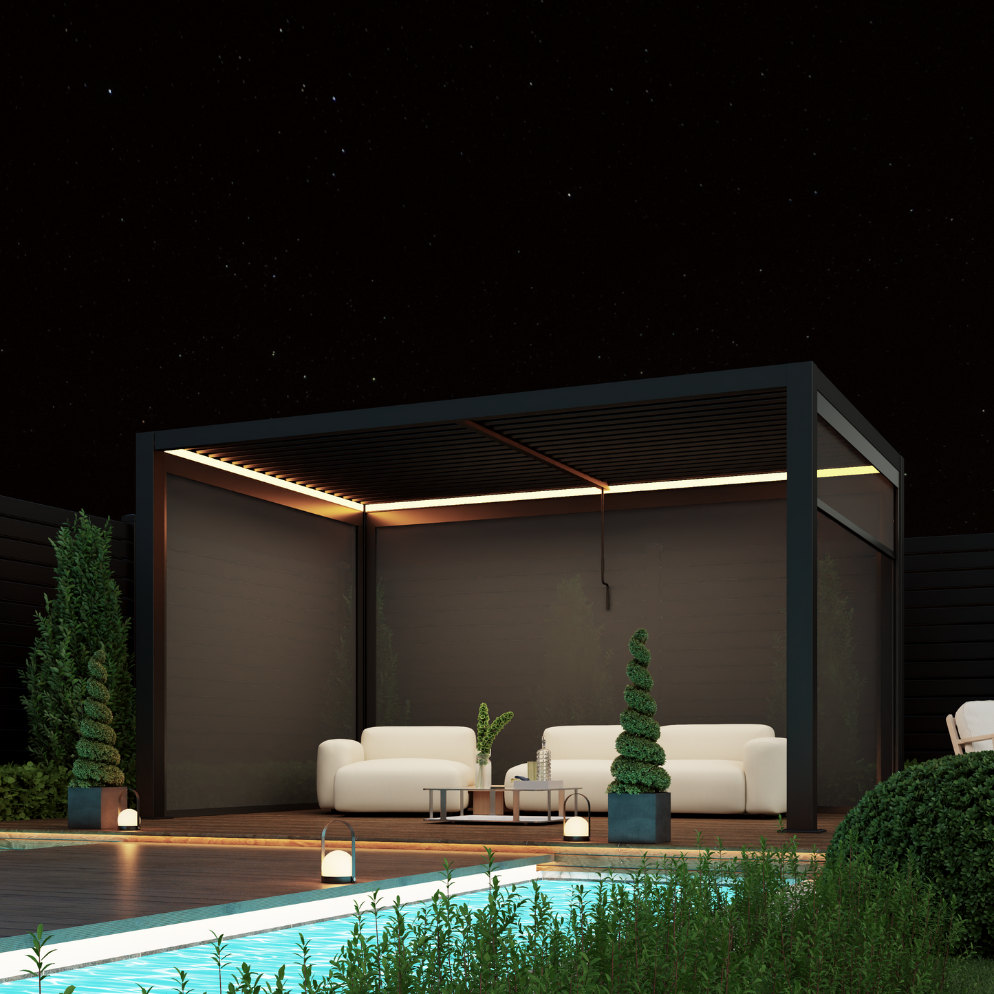 PergoLIFE Lite Aluminium Pergola With LED Lighting