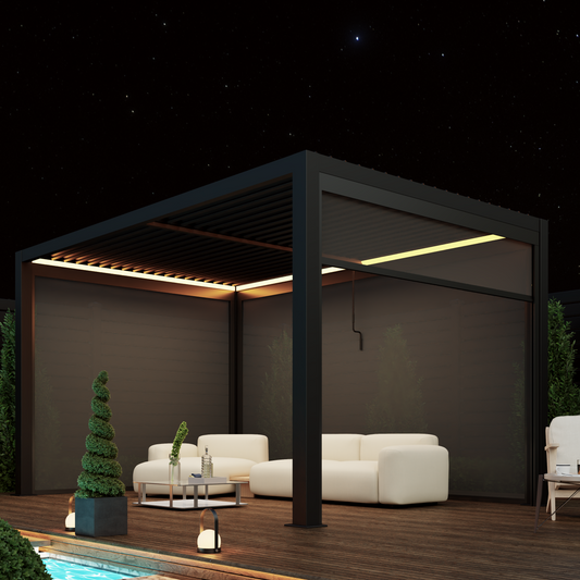 PergoLIFE Lite Aluminium Pergola With LED Lighting