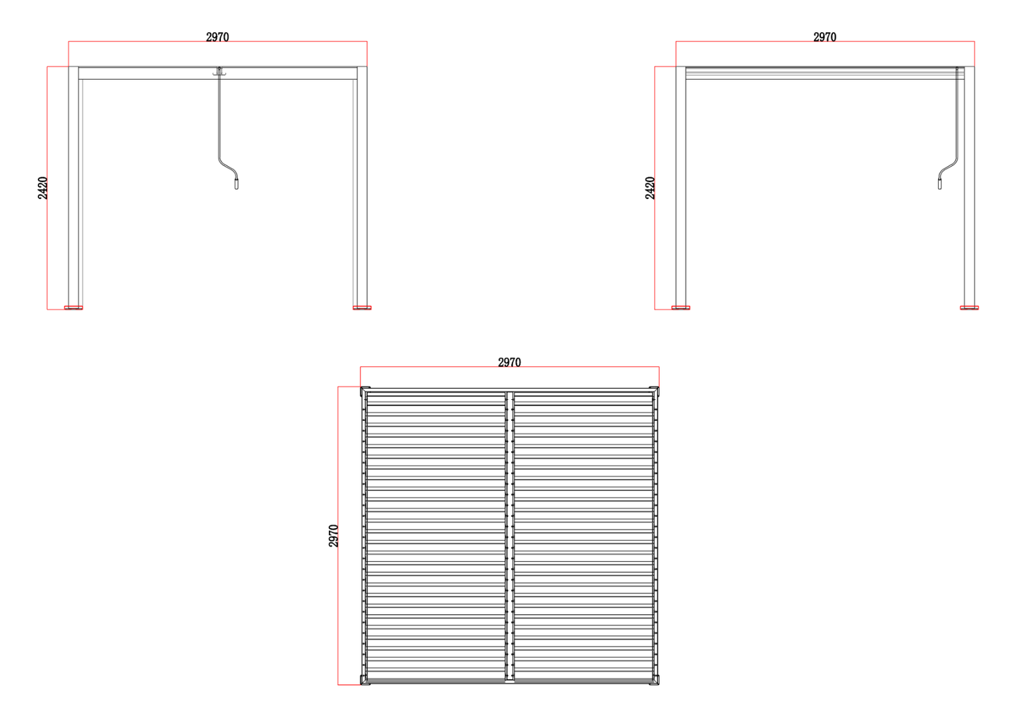 PergoLIFE Lite Aluminium Pergola With LED Lighting