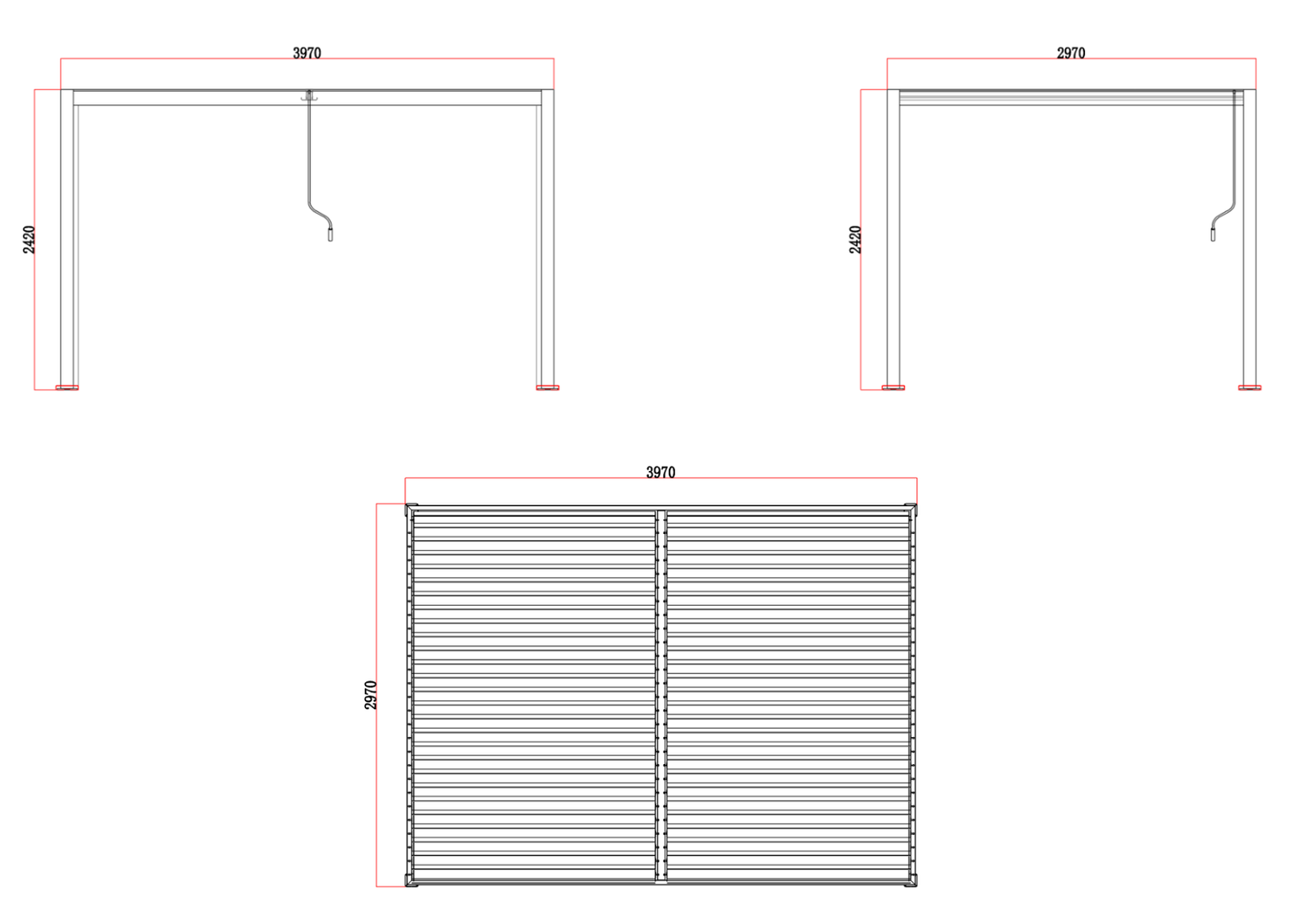 PergoLIFE Lite Aluminium Pergola With LED Lighting